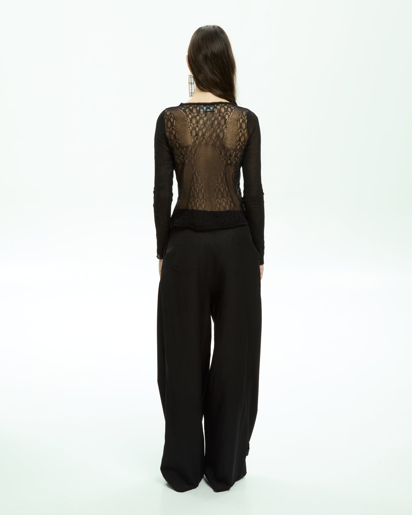MLO Top con maniche lunghe NERO