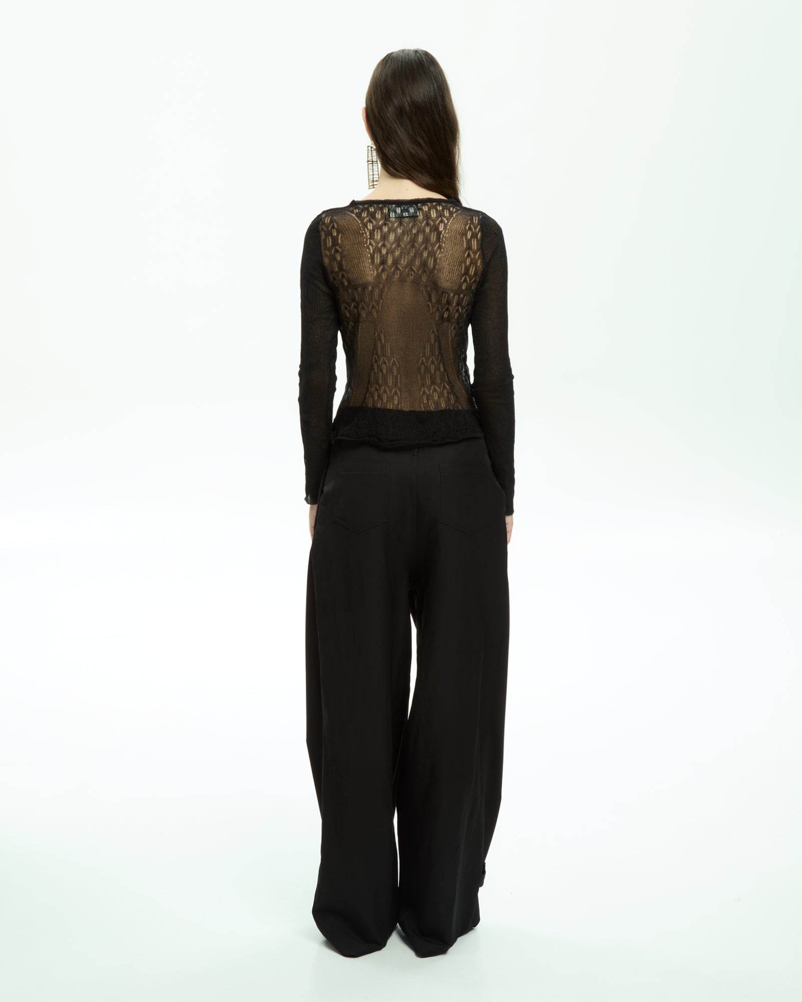 MLO Top con maniche lunghe NERO