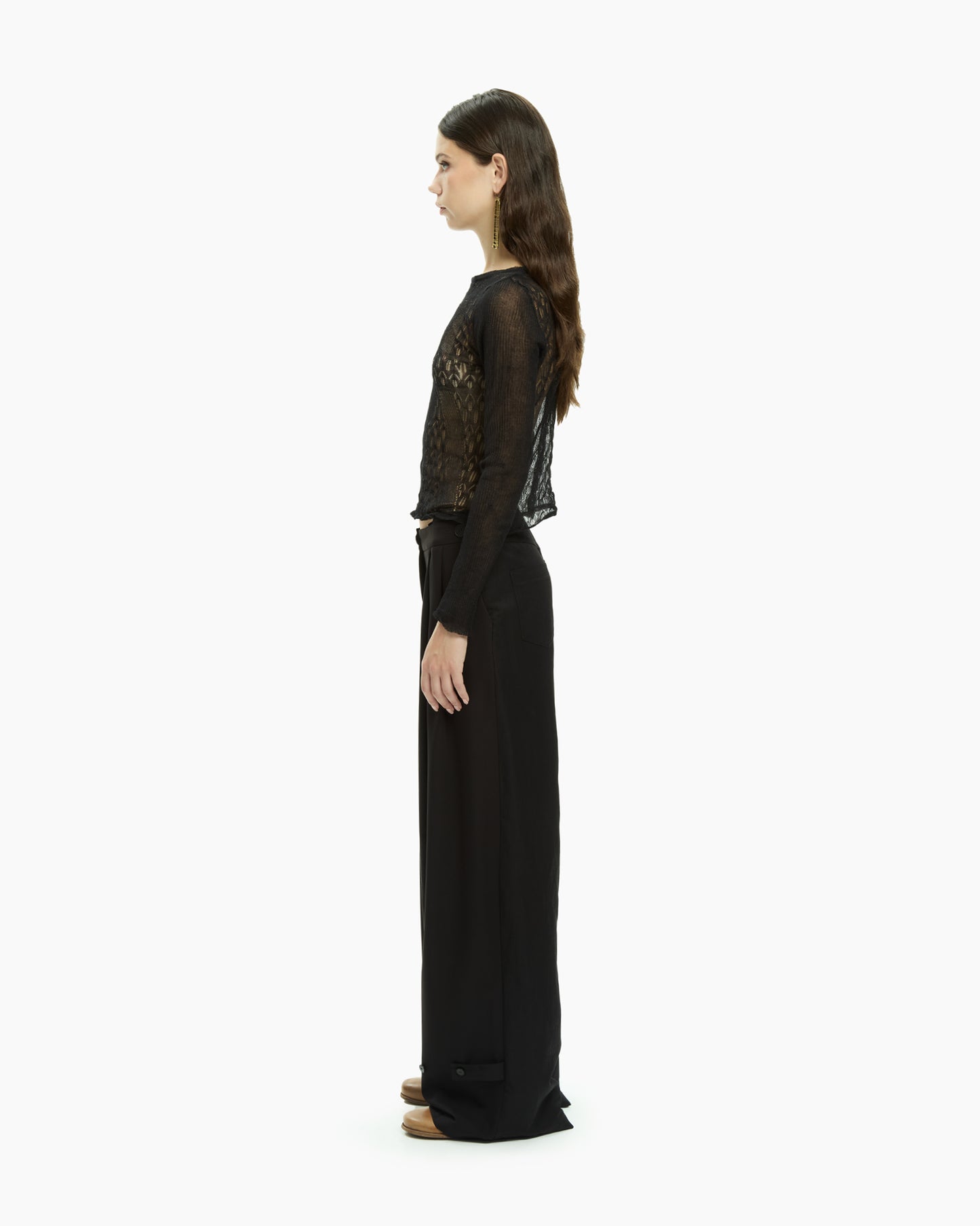 MLO Top con maniche lunghe NERO