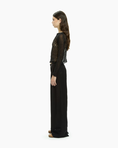 MLO Top con maniche lunghe NERO
