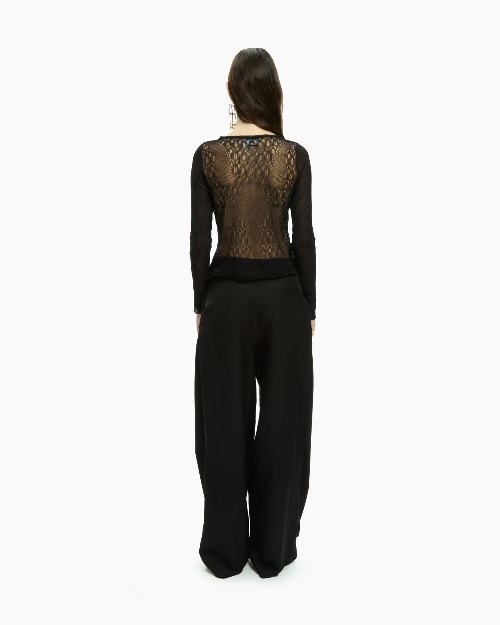MLO Top con maniche lunghe NERO