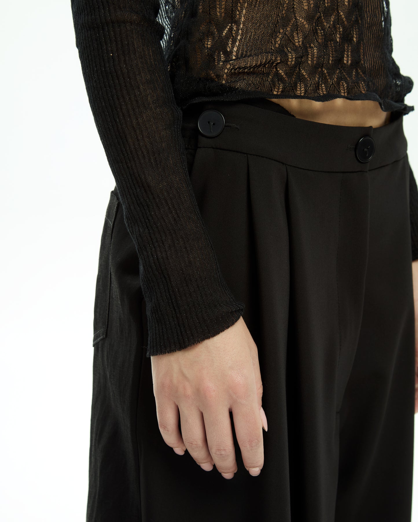 MLO Top con maniche lunghe NERO
