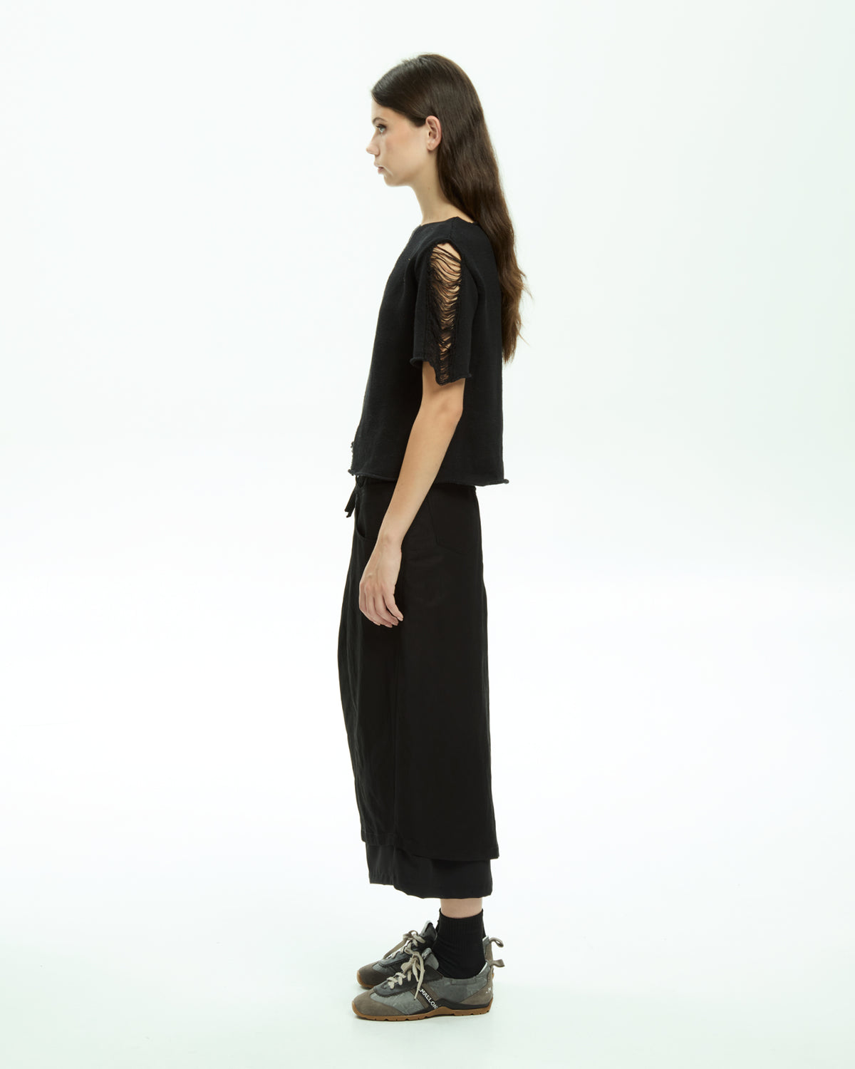 MLO Top con manica corta NERO