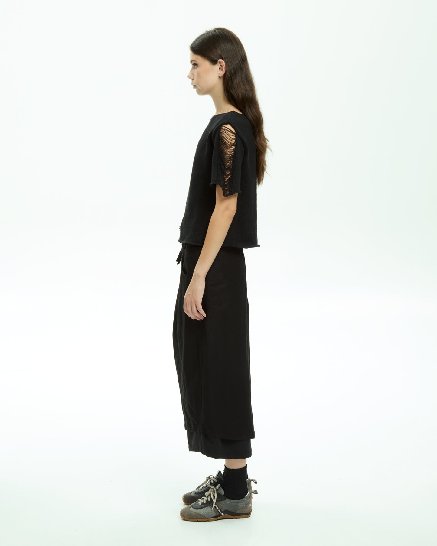 MLO Top con manica corta NERO