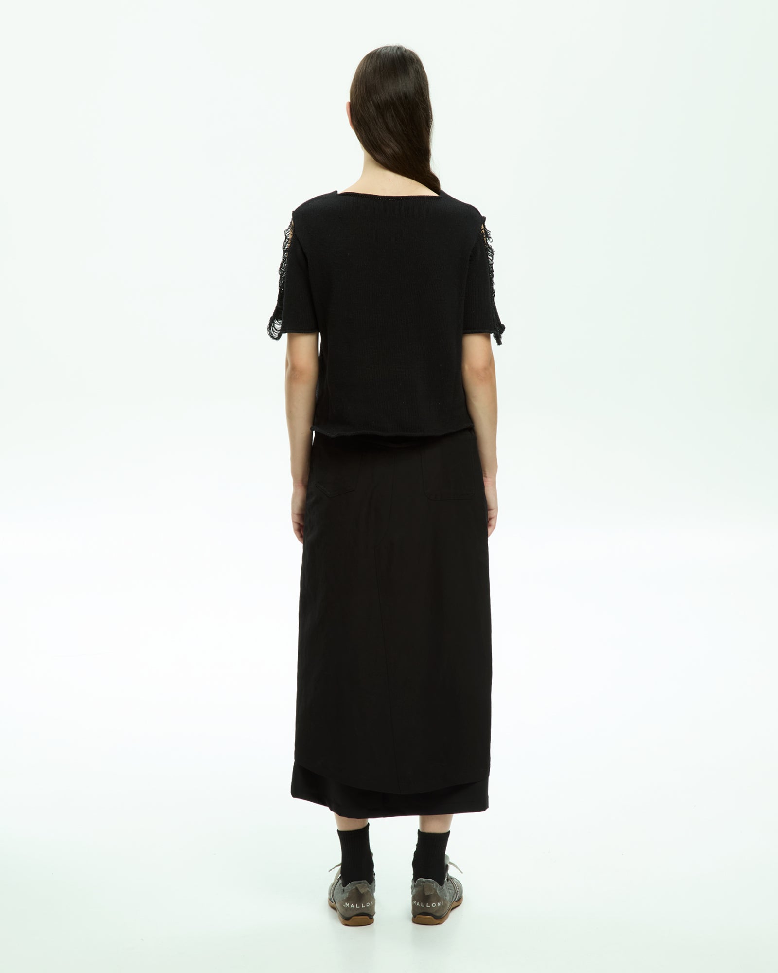 MLO Top con manica corta NERO