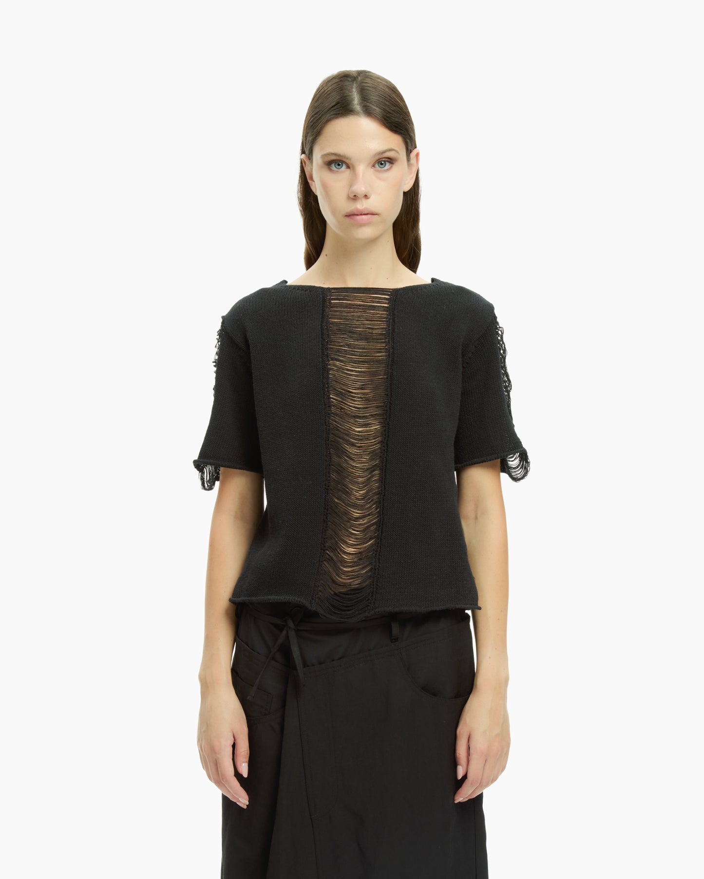 MLO Top con manica corta NERO