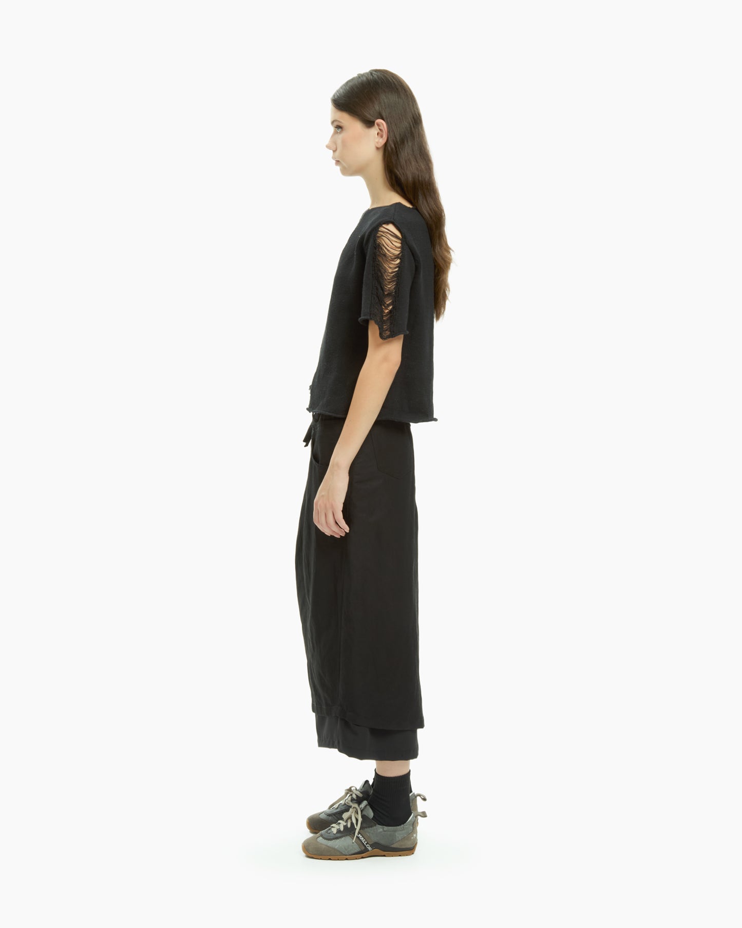 MLO Top con manica corta NERO