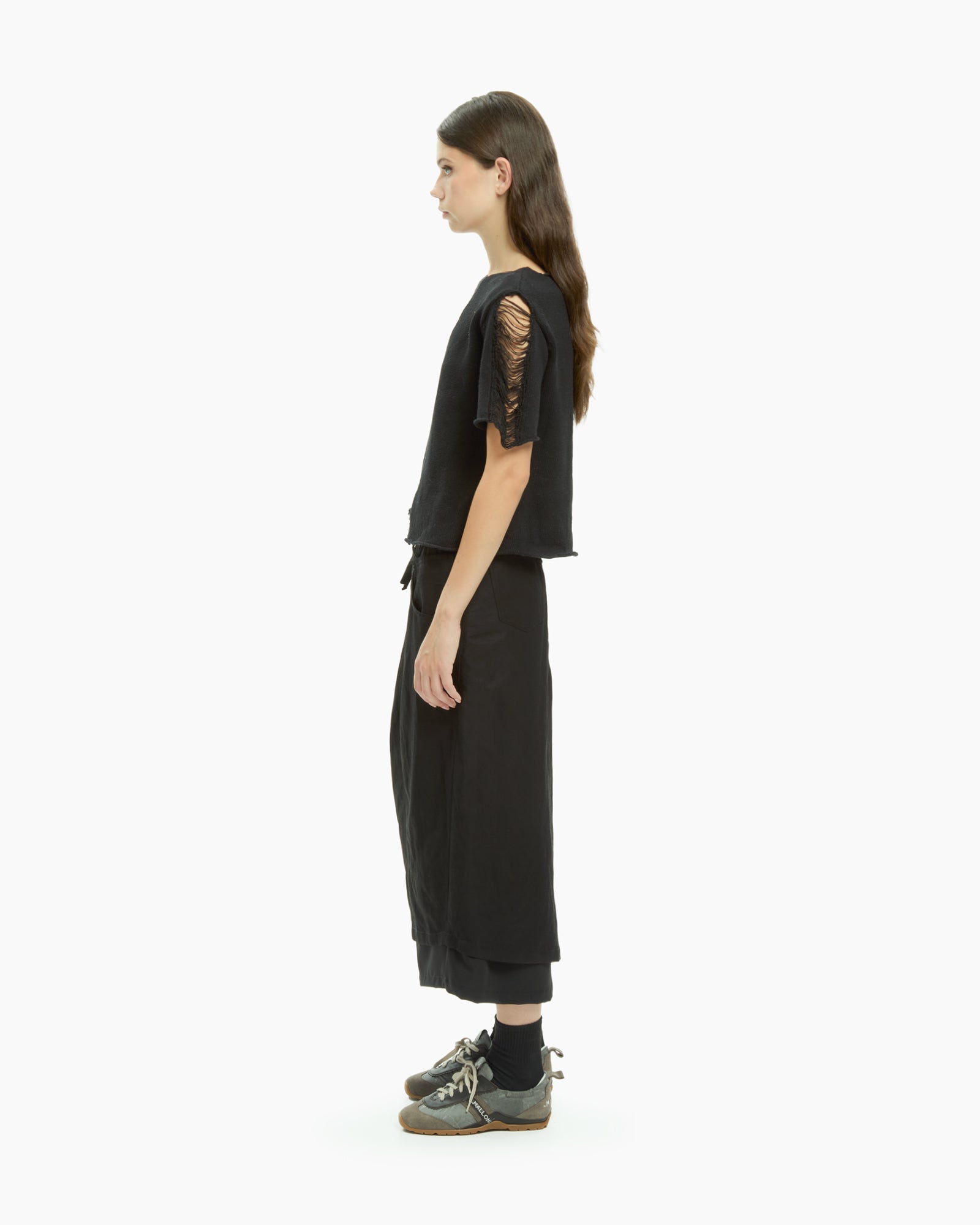 MLO Top con manica corta NERO