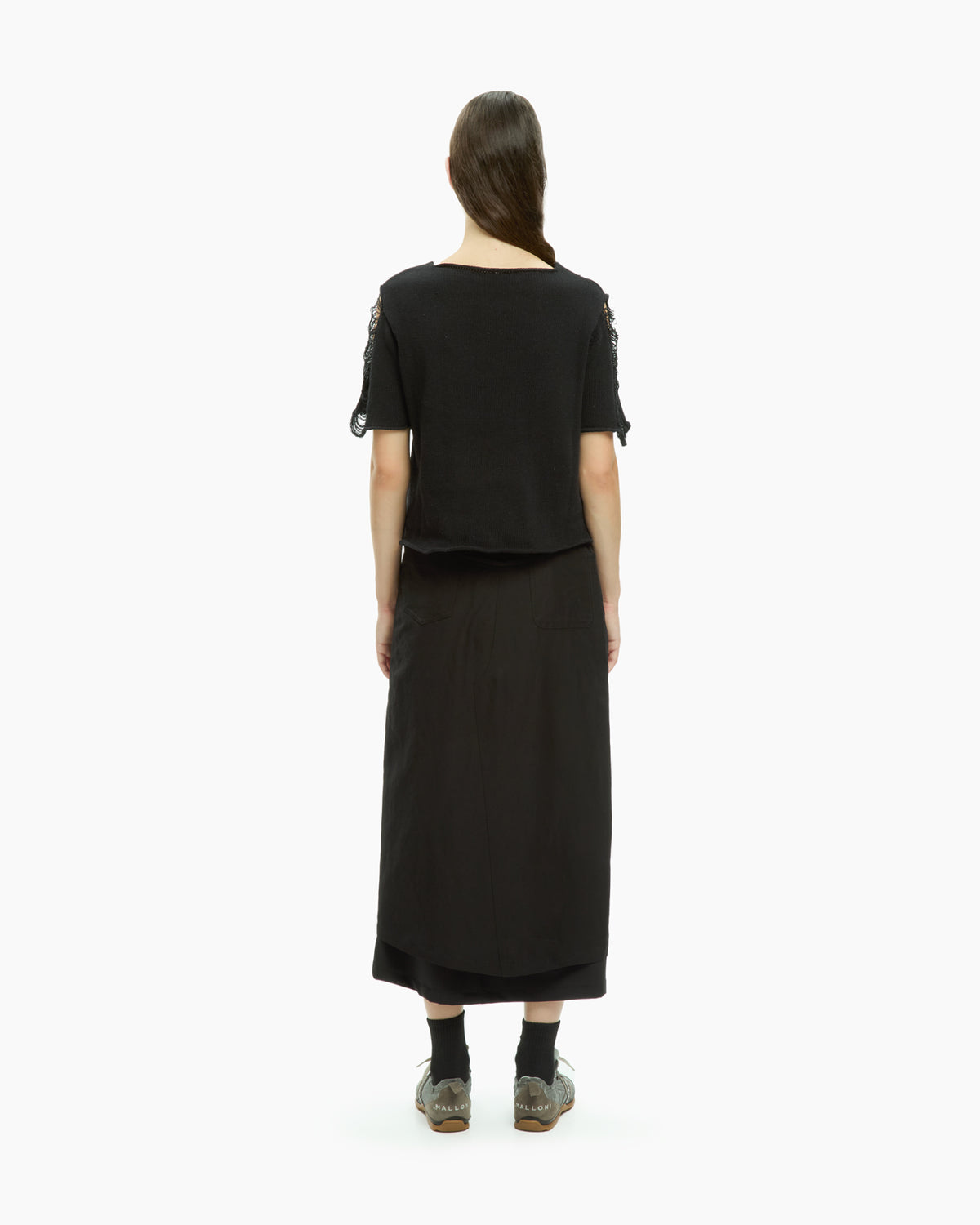 MLO Top con manica corta NERO