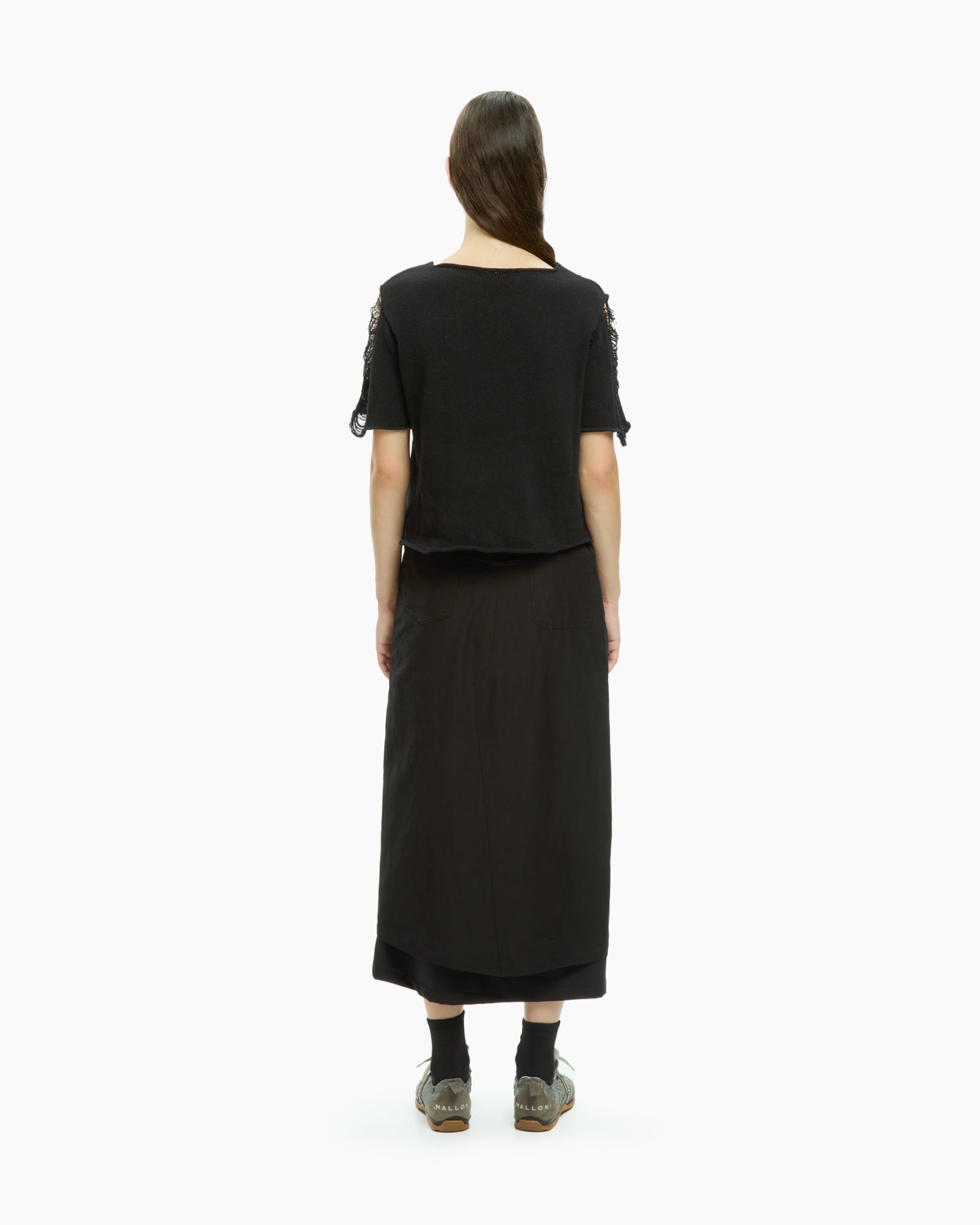 MLO Top con manica corta NERO