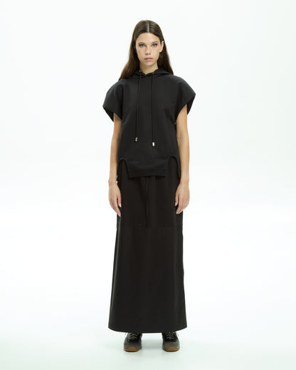 MLO Jersey con cappuccio NERO