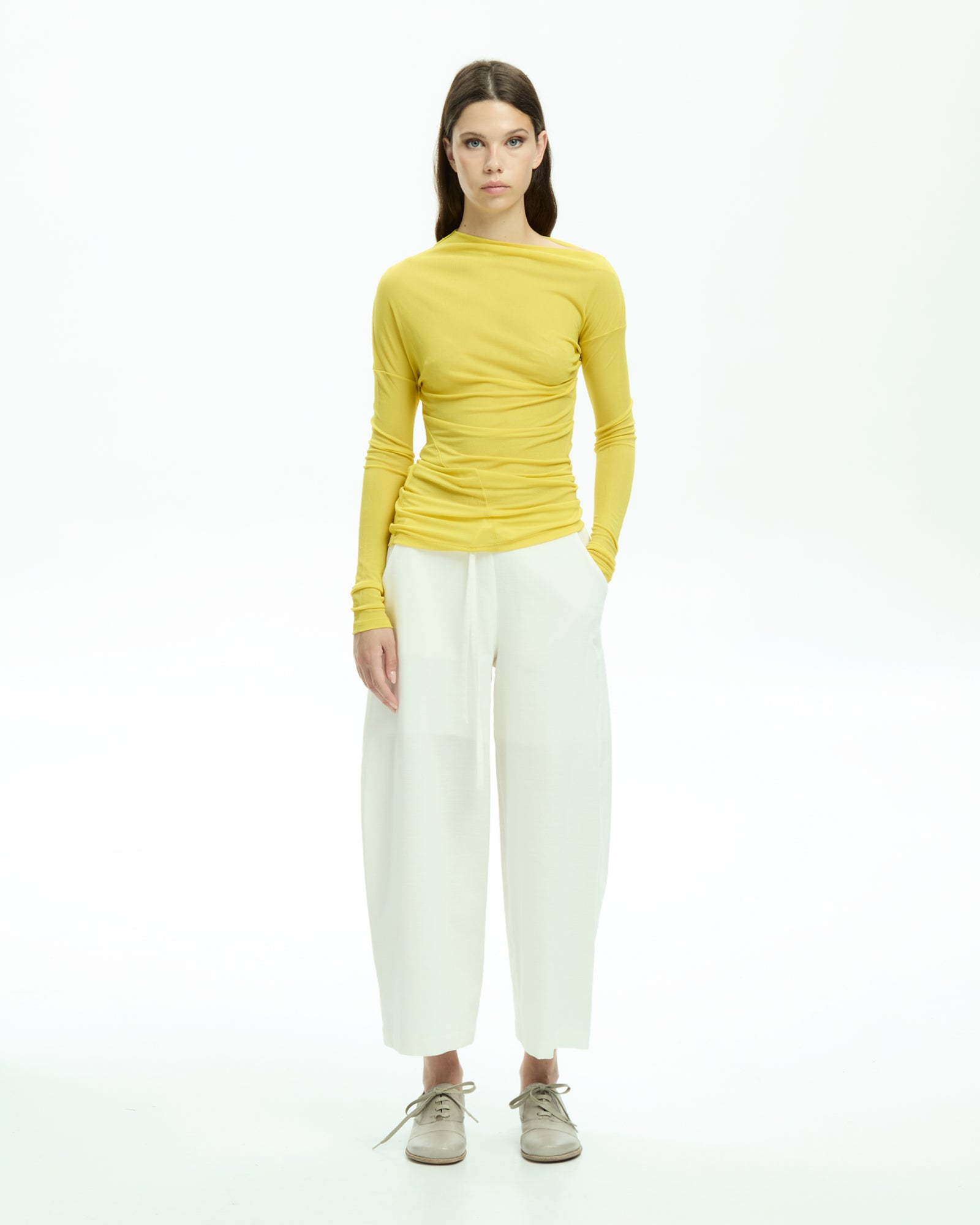 MLO Top con scollo ampio GIALLO