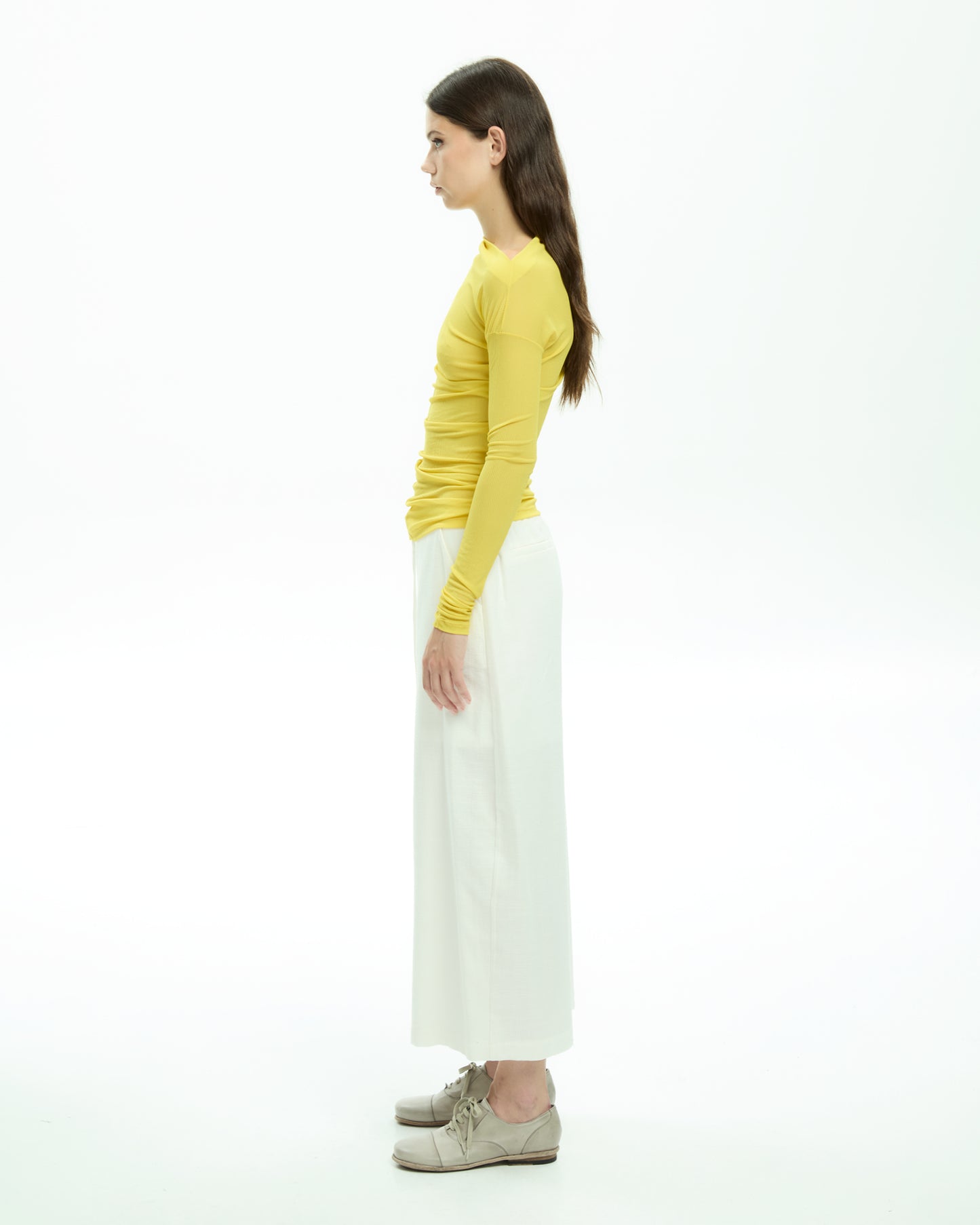 MLO Top con scollo ampio GIALLO