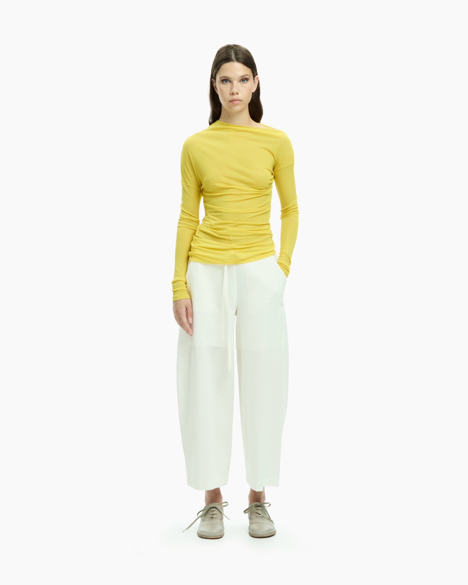 MLO Top con scollo ampio GIALLO