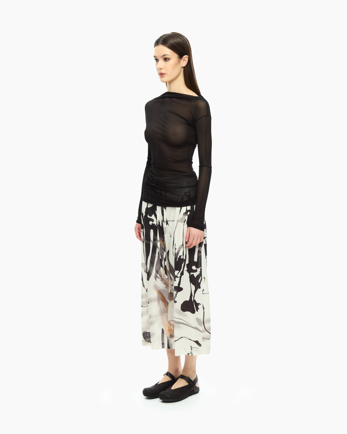 MLO Top con scollo ampio NERO