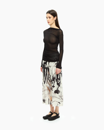 MLO Top con scollo ampio NERO