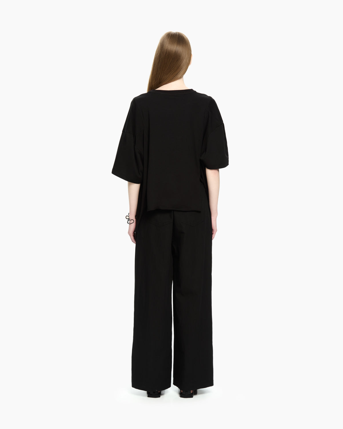 MLO Jersey asimmetrico con maniche corte NERO