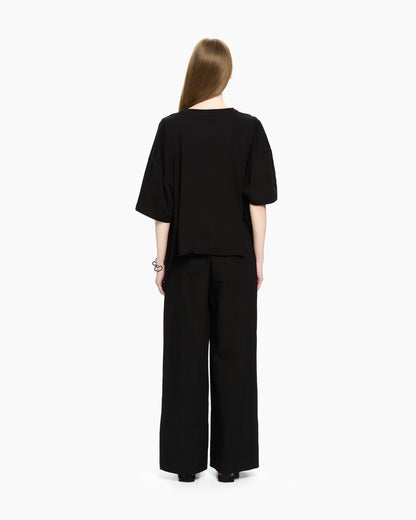 MLO Jersey asimmetrico con maniche corte NERO
