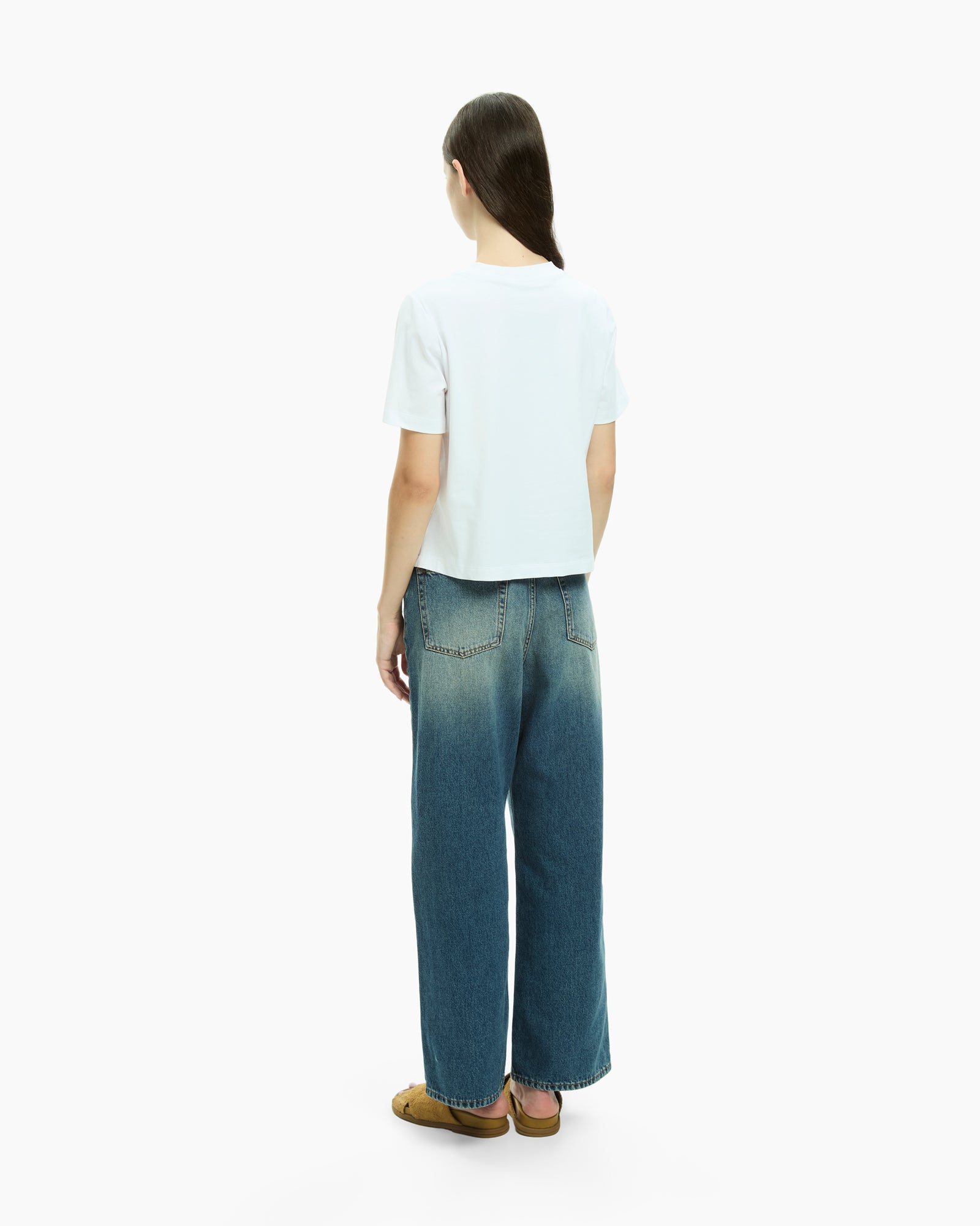 MLO T-shirt girocollo con stampa BIANCO