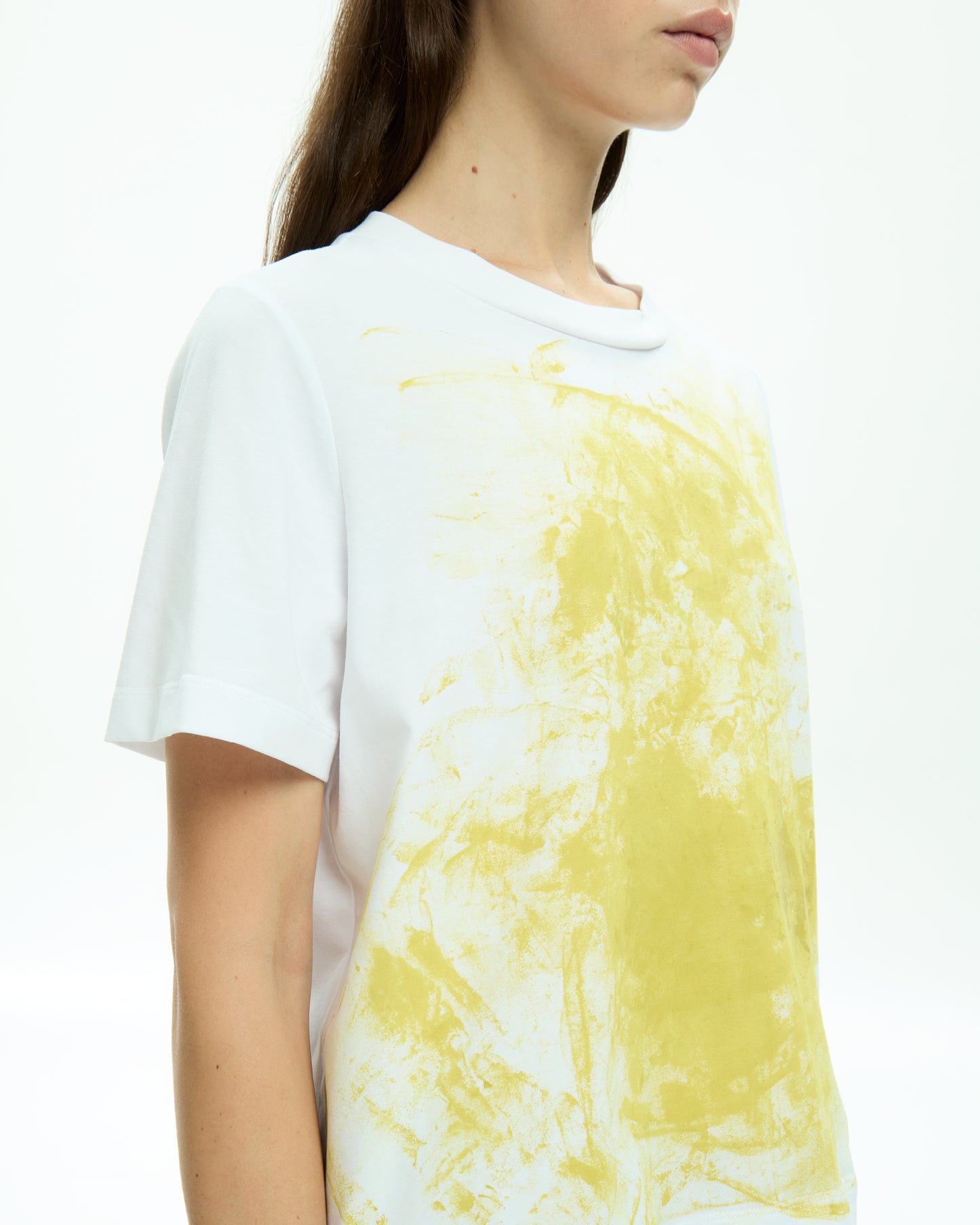 MLO T-shirt girocollo con stampa BIANCO