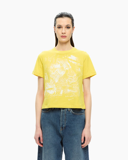 MLO T-shirt girocollo con stampa GIALLO
