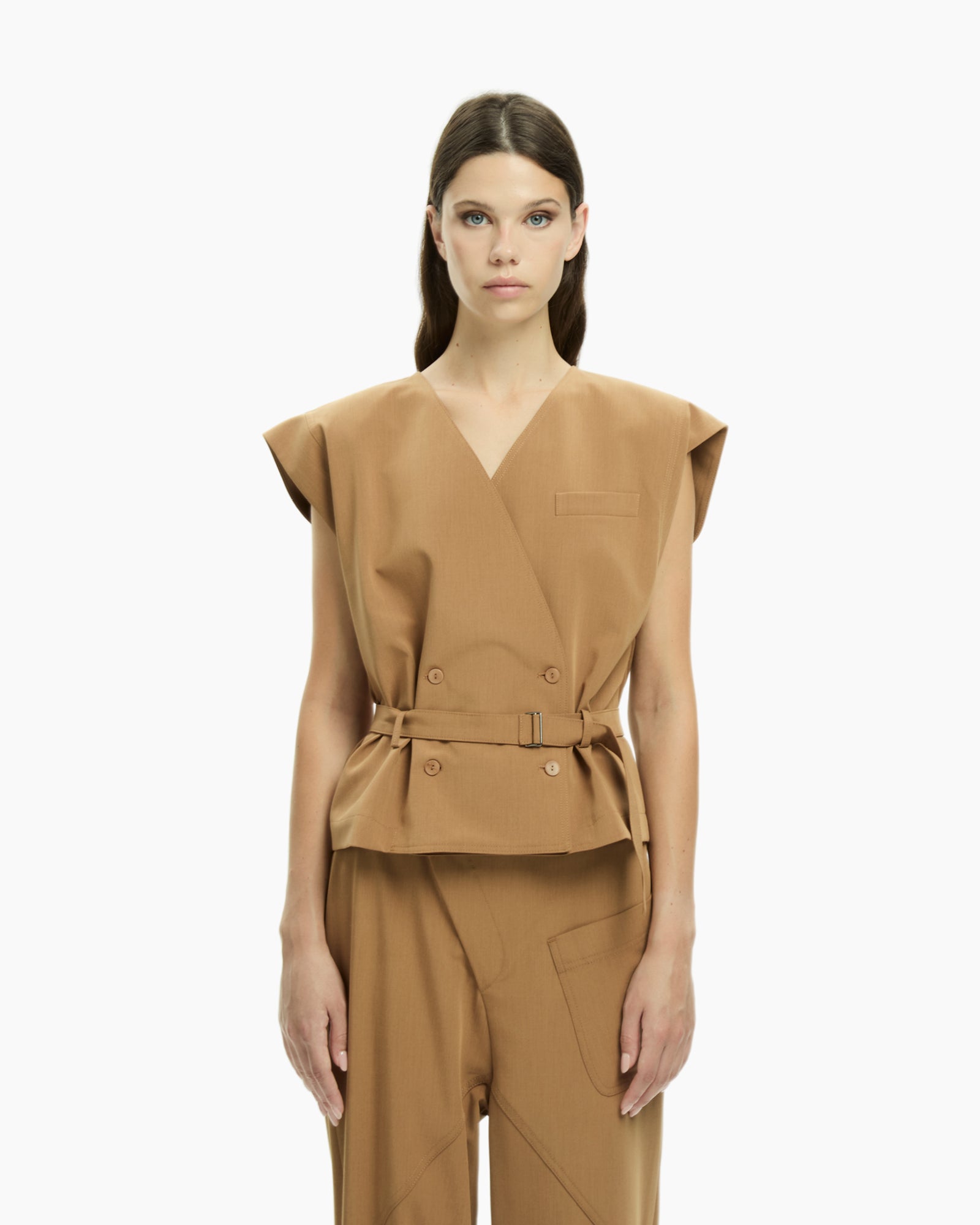 MLO Gilet con scollo a V BEIGE