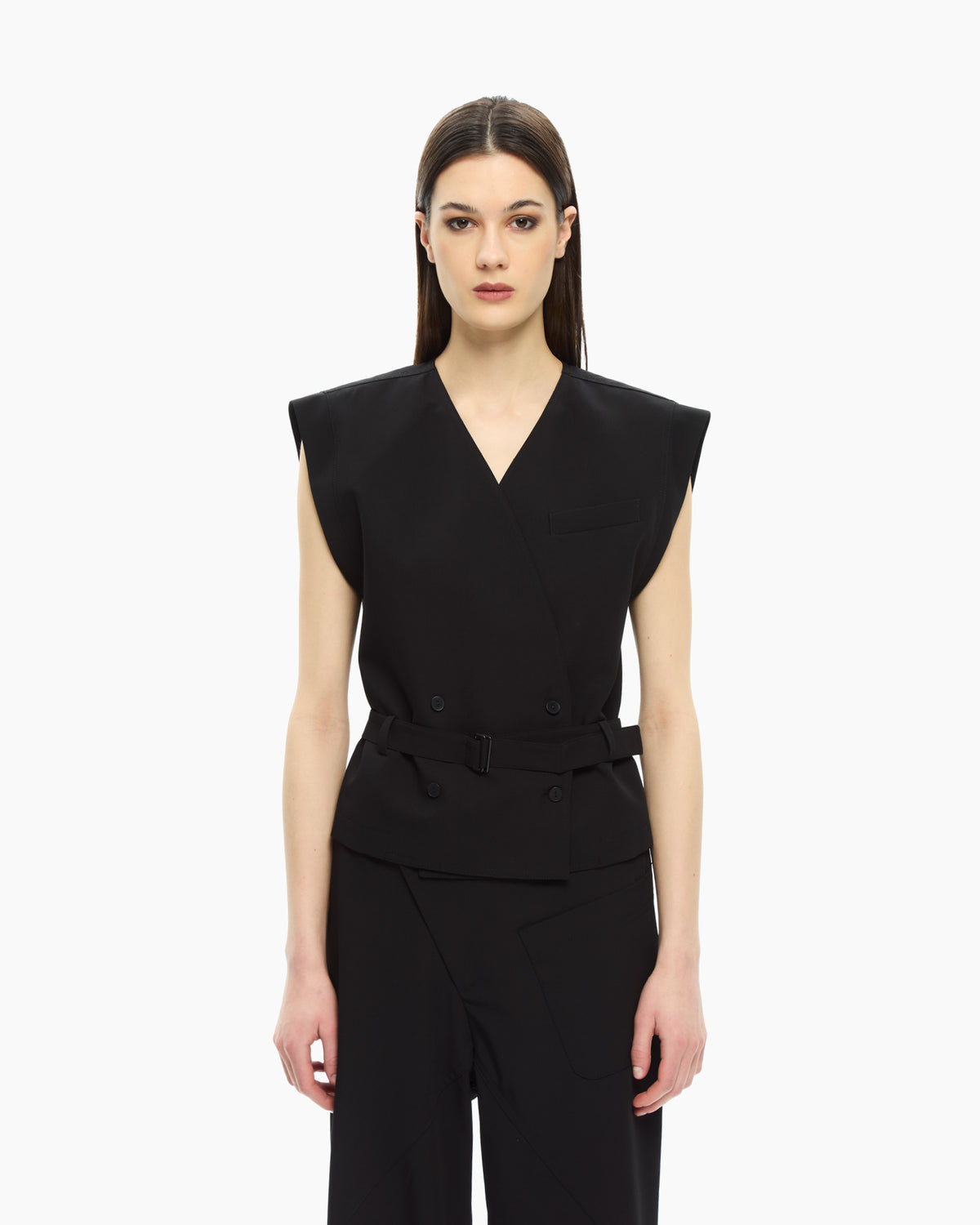 MLO Gilet con scollo a V NERO