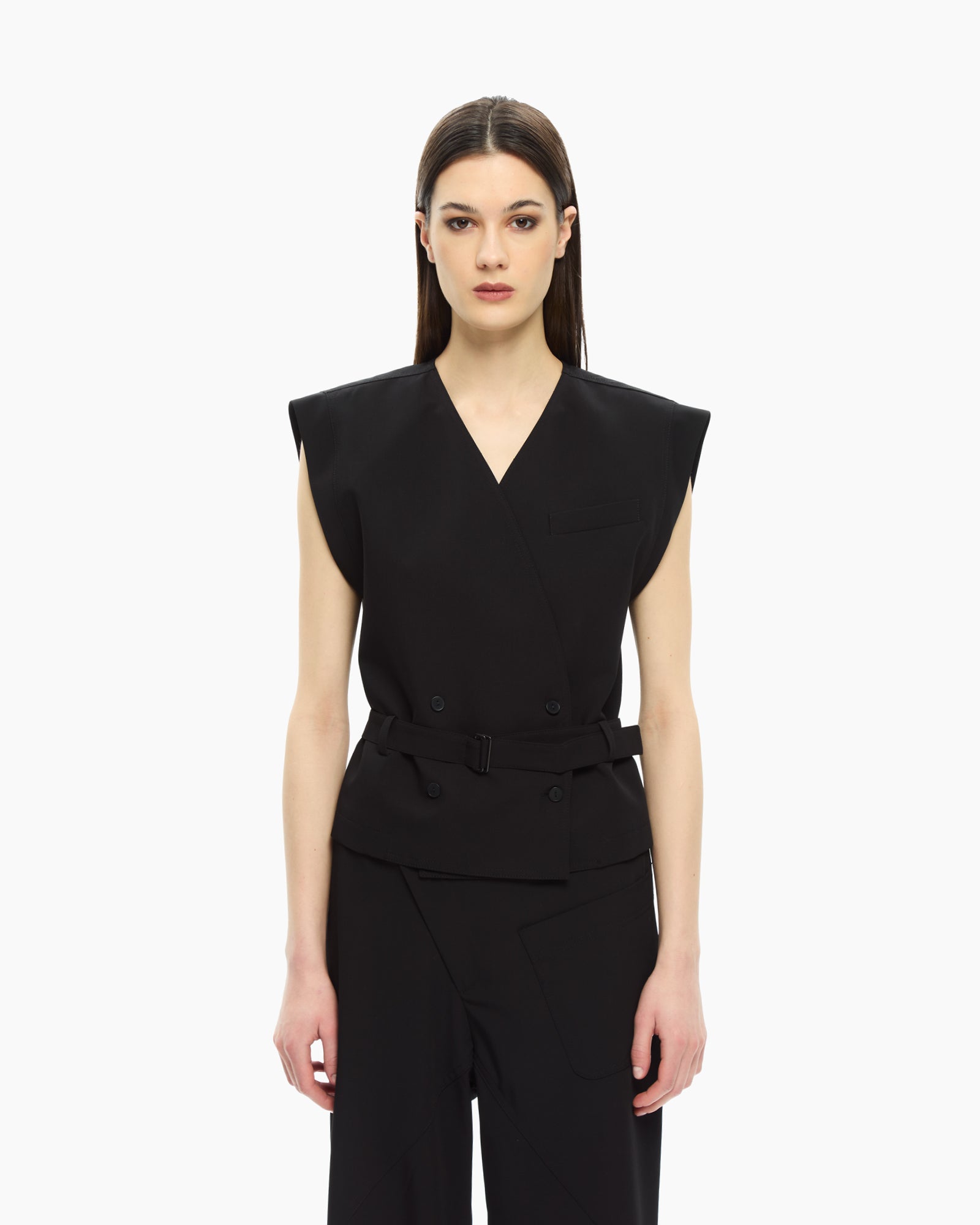 MLO Gilet con scollo a V NERO