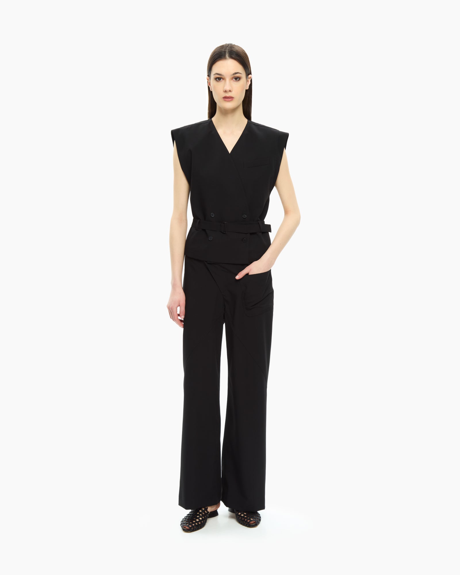 MLO Gilet con scollo a V NERO