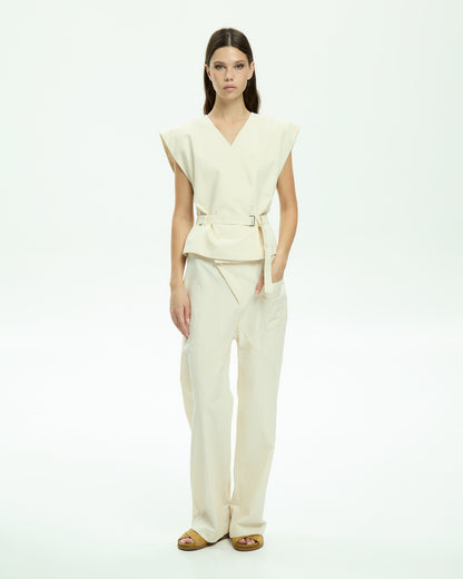 MLO Gilet con scollo a V BIANCO