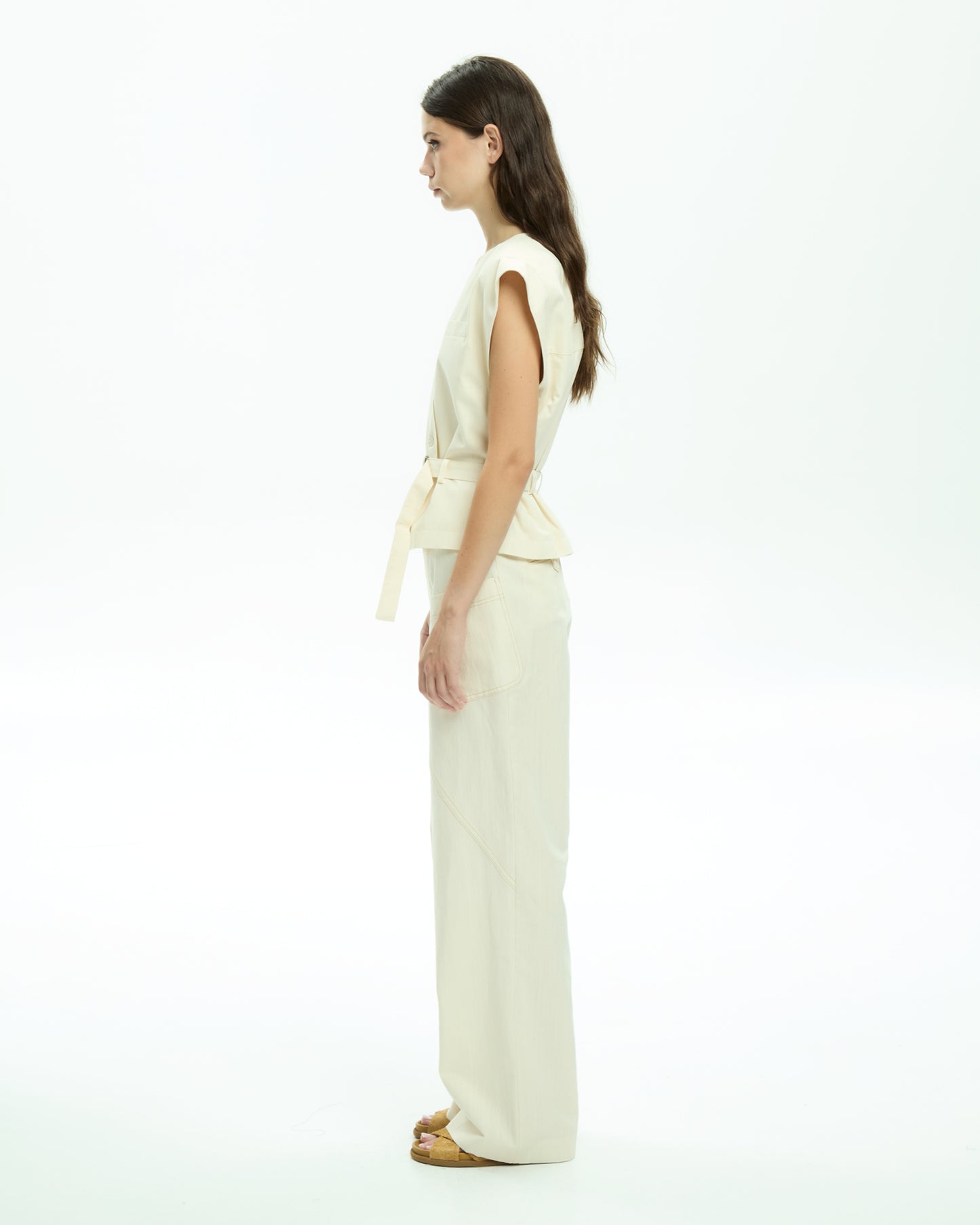 MLO Gilet con scollo a V BIANCO
