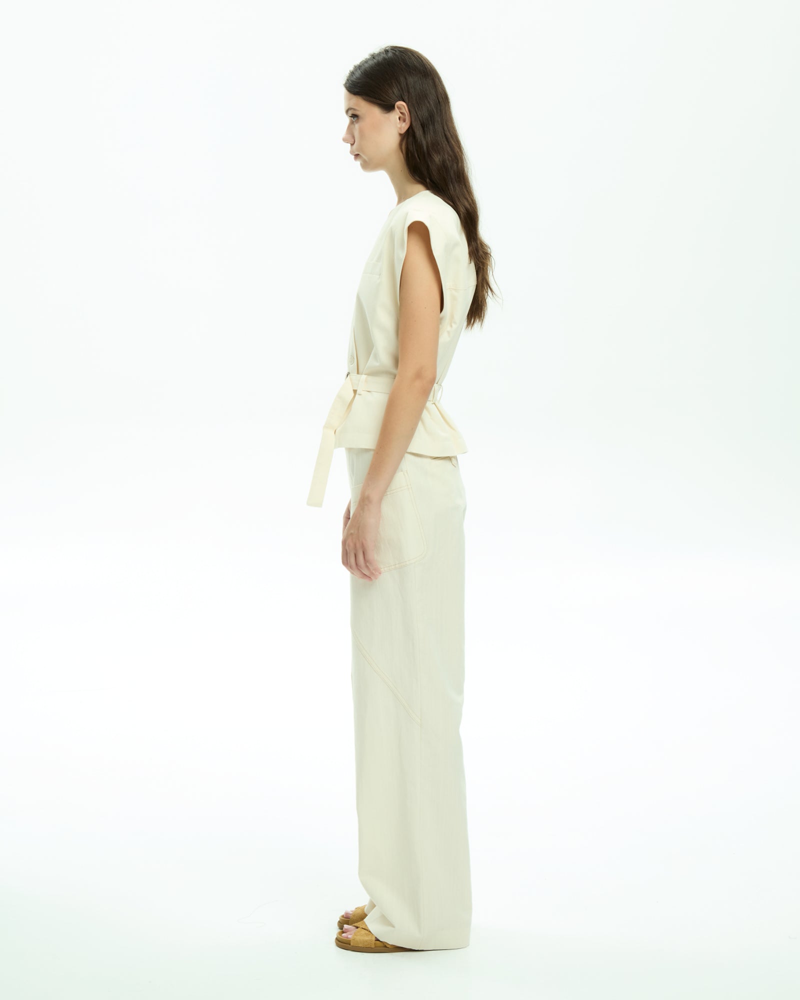 MLO Gilet con scollo a V BIANCO