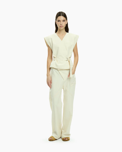 MLO Gilet con scollo a V BIANCO
