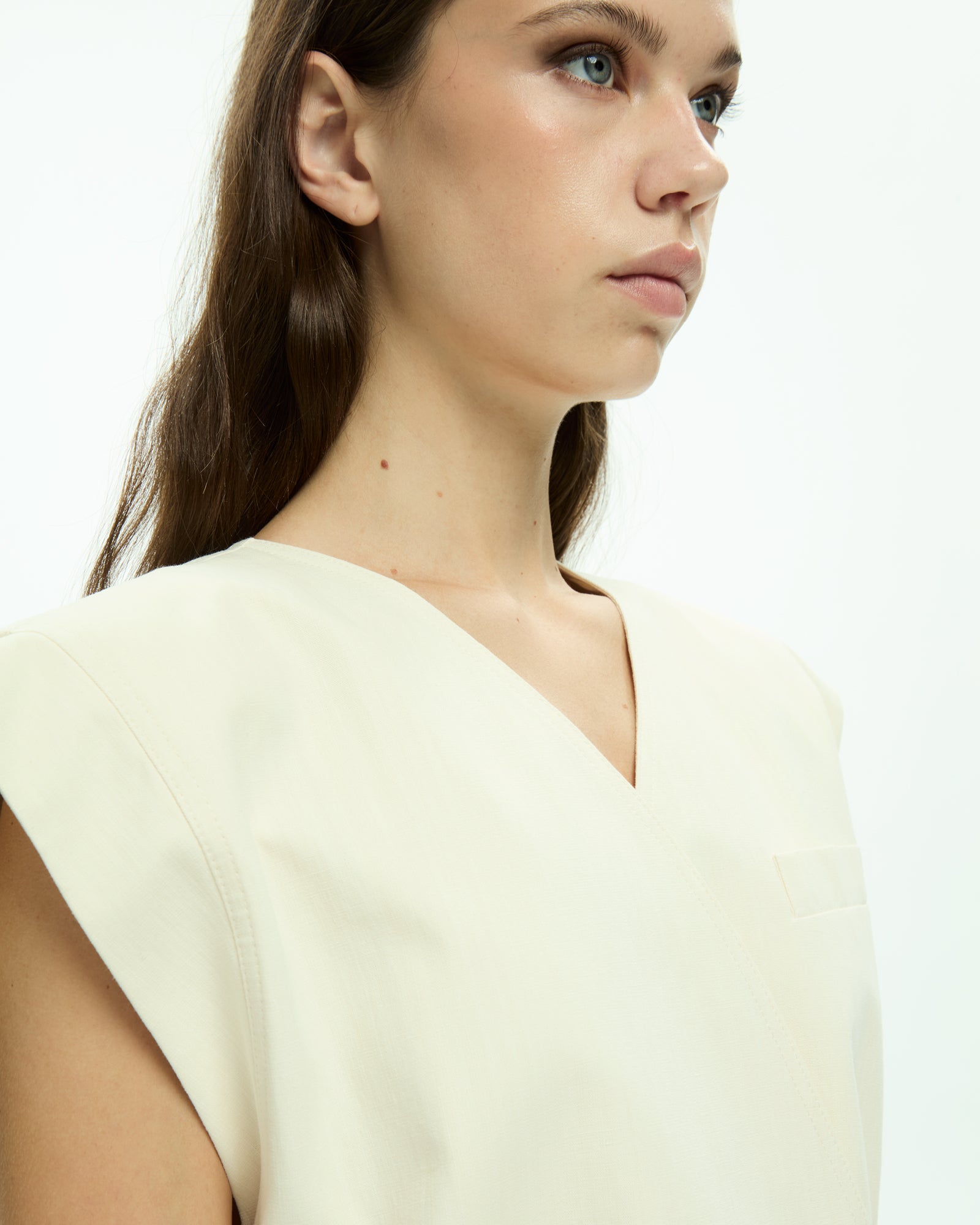 MLO Gilet con scollo a V BIANCO