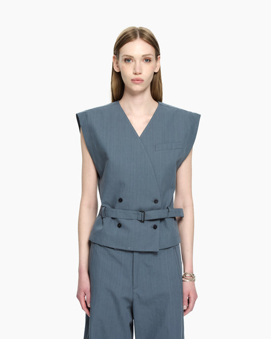 MLO Gilet con scollo a V CELESTE