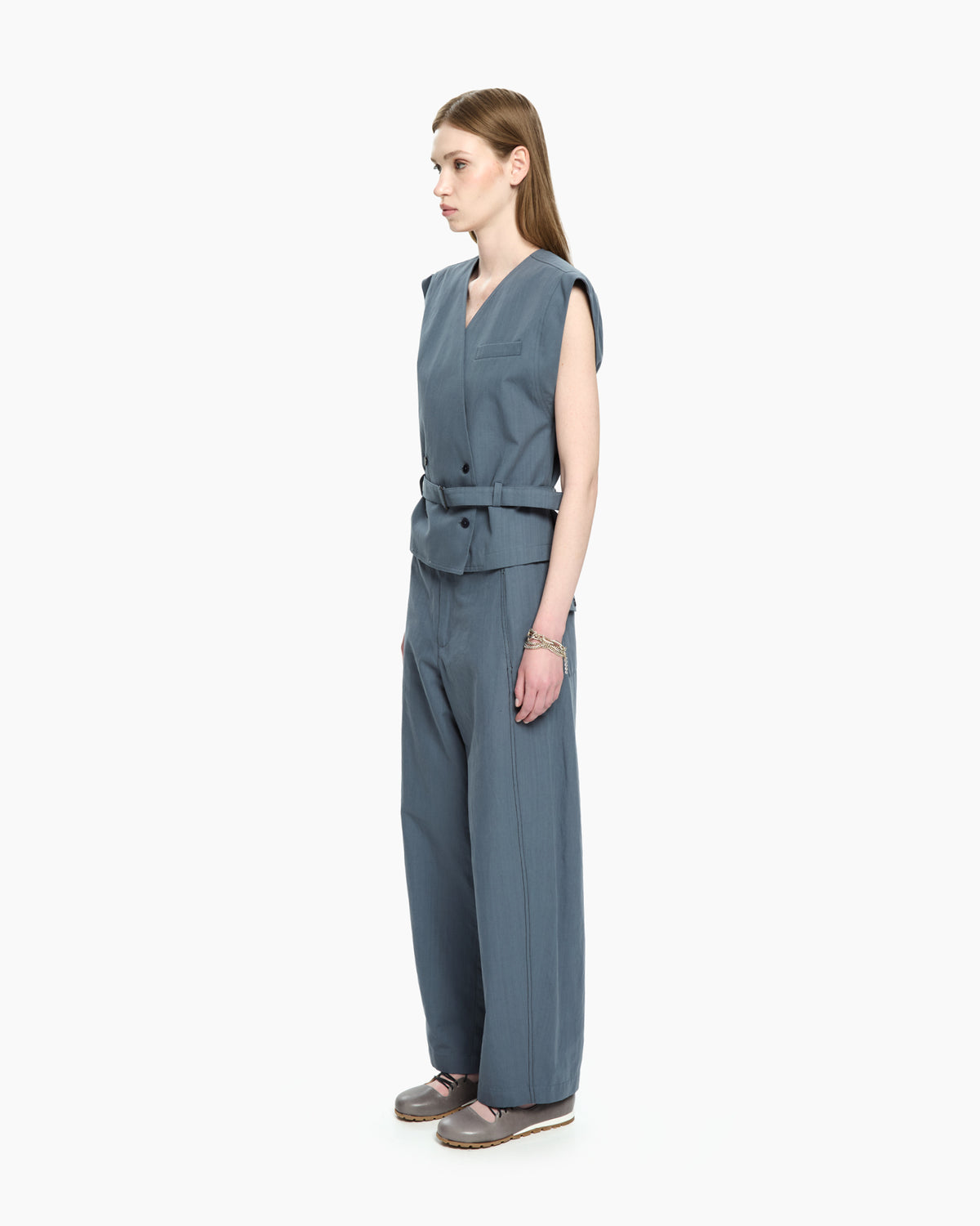 MLO Gilet con scollo a V CELESTE