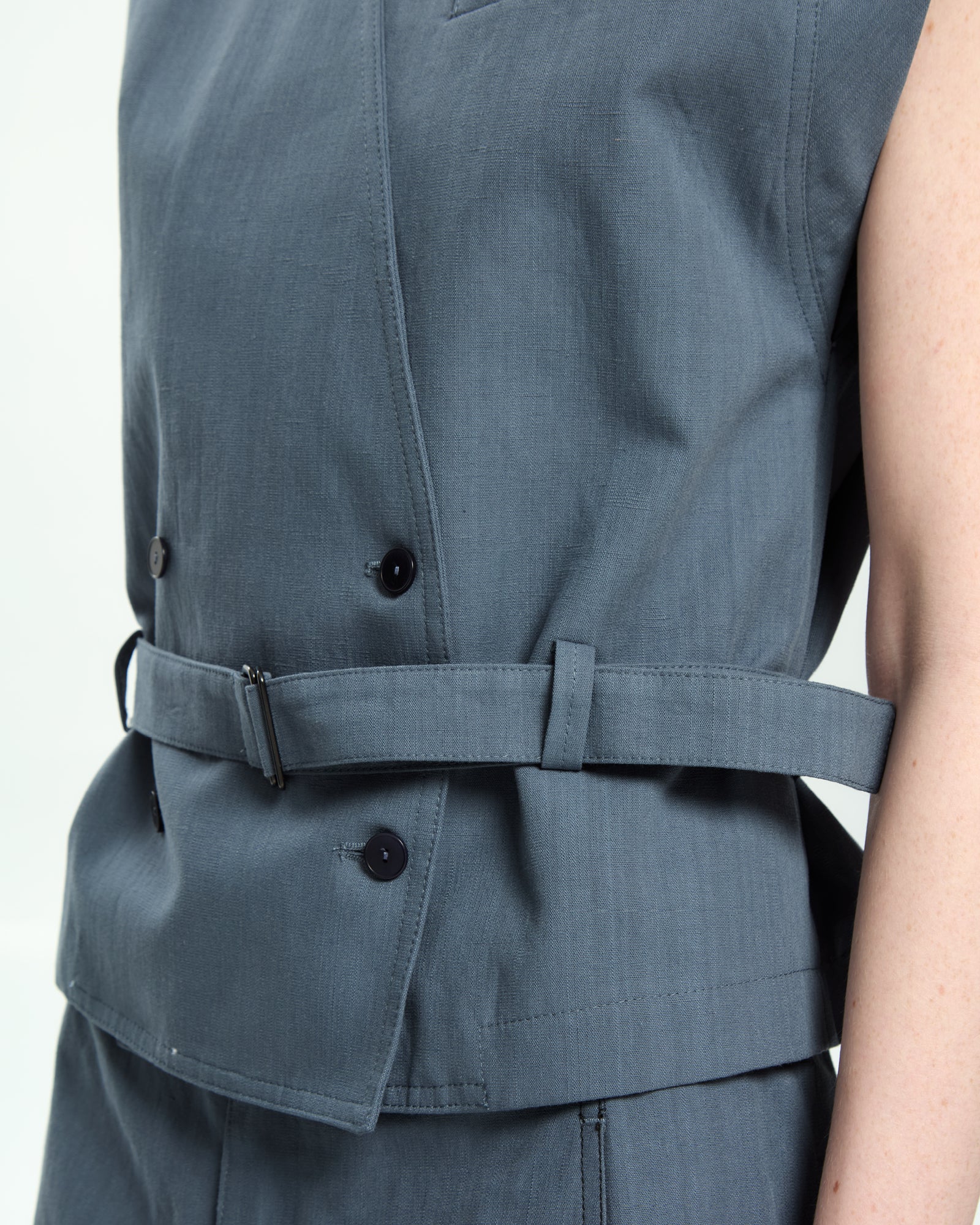 MLO Gilet con scollo a V CELESTE