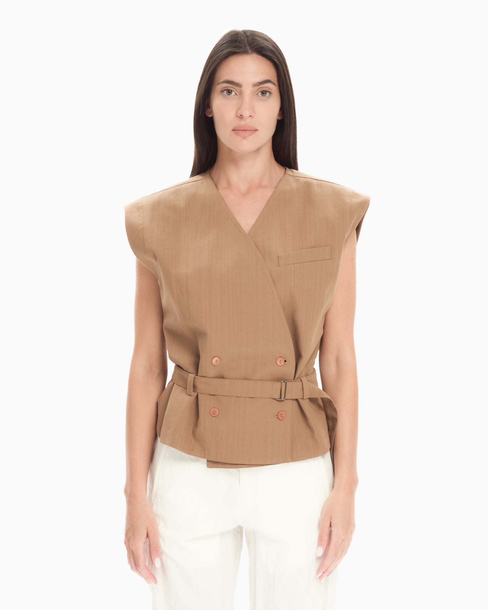 MLO Gilet con scollo a V BEIGE