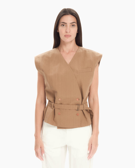 MLO Gilet con scollo a V BEIGE