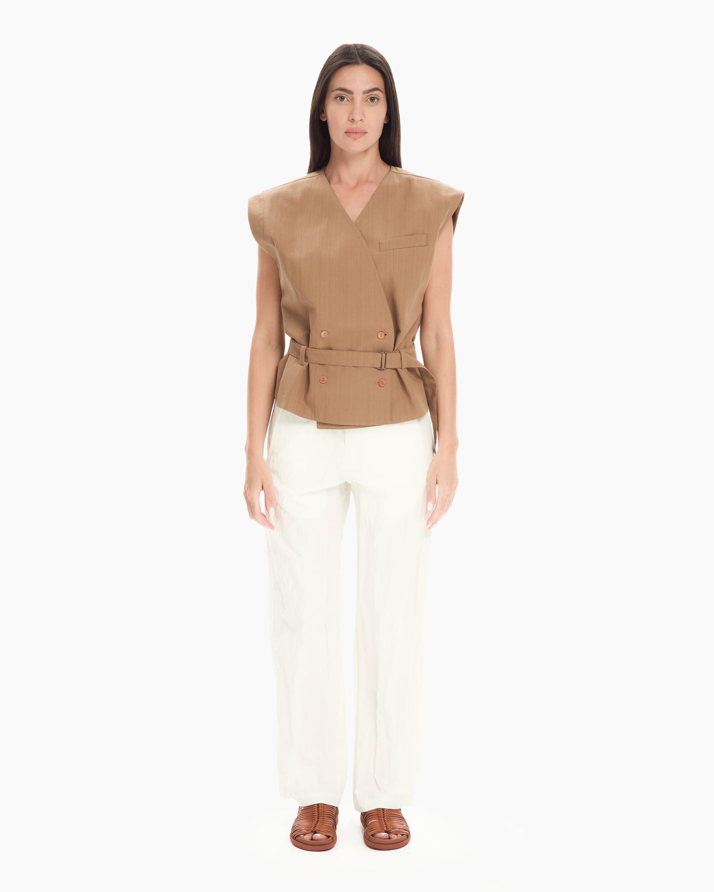 MLO Gilet con scollo a V BEIGE