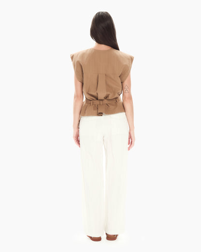 MLO Gilet con scollo a V BEIGE