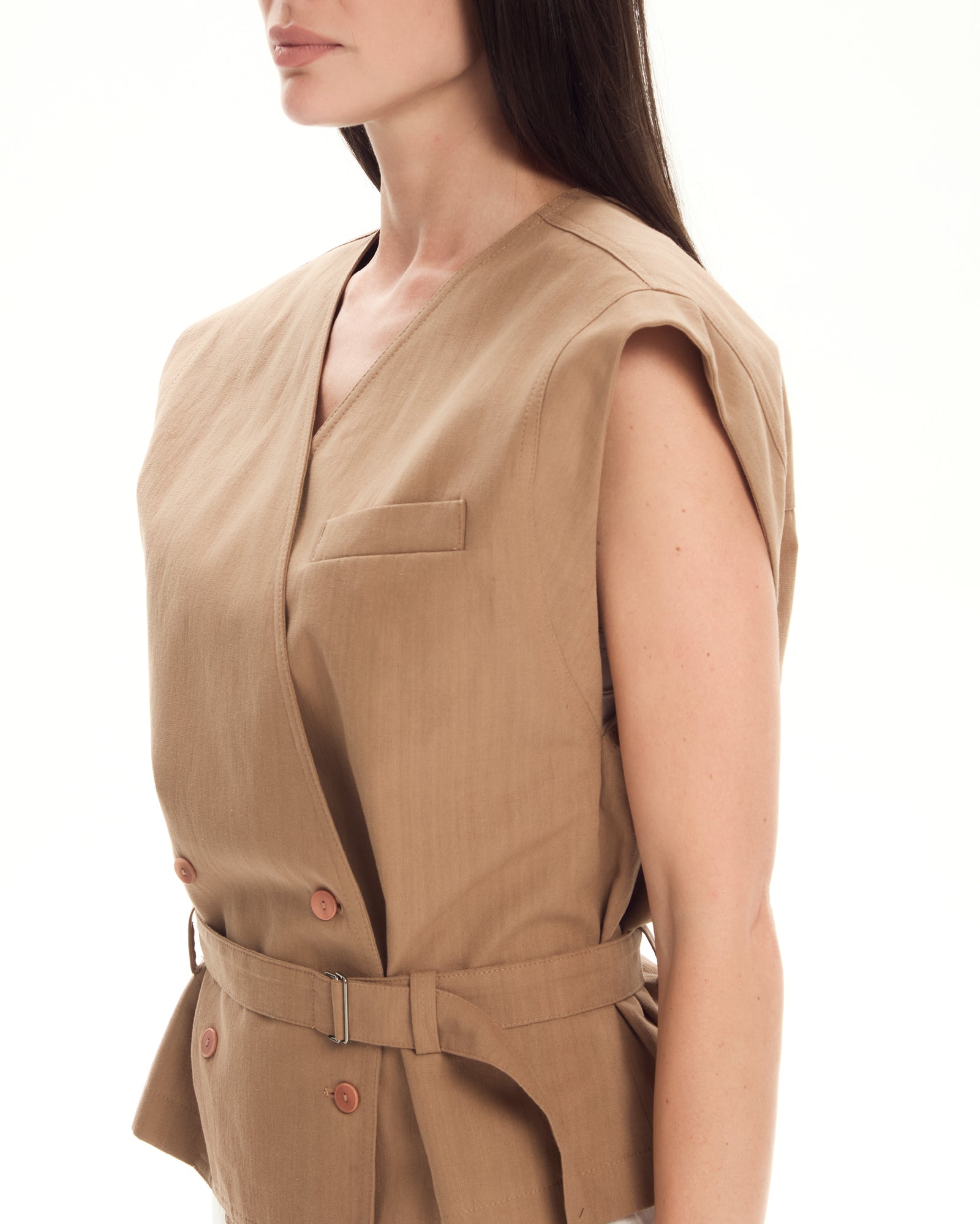 MLO Gilet con scollo a V BEIGE