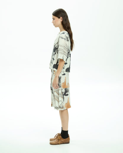 MLO Blusa con stampa astratta  MULTICOLOR