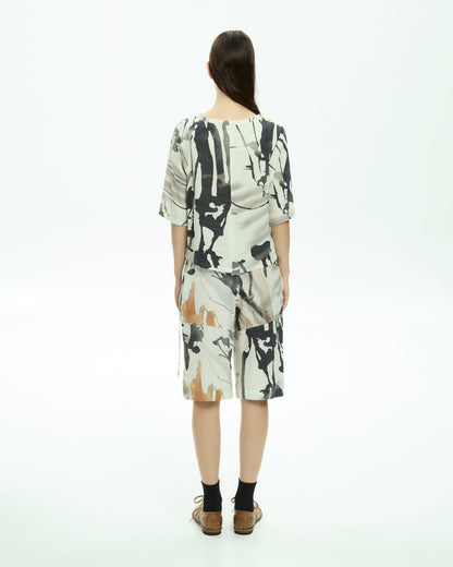 MLO Blusa con stampa astratta  MULTICOLOR