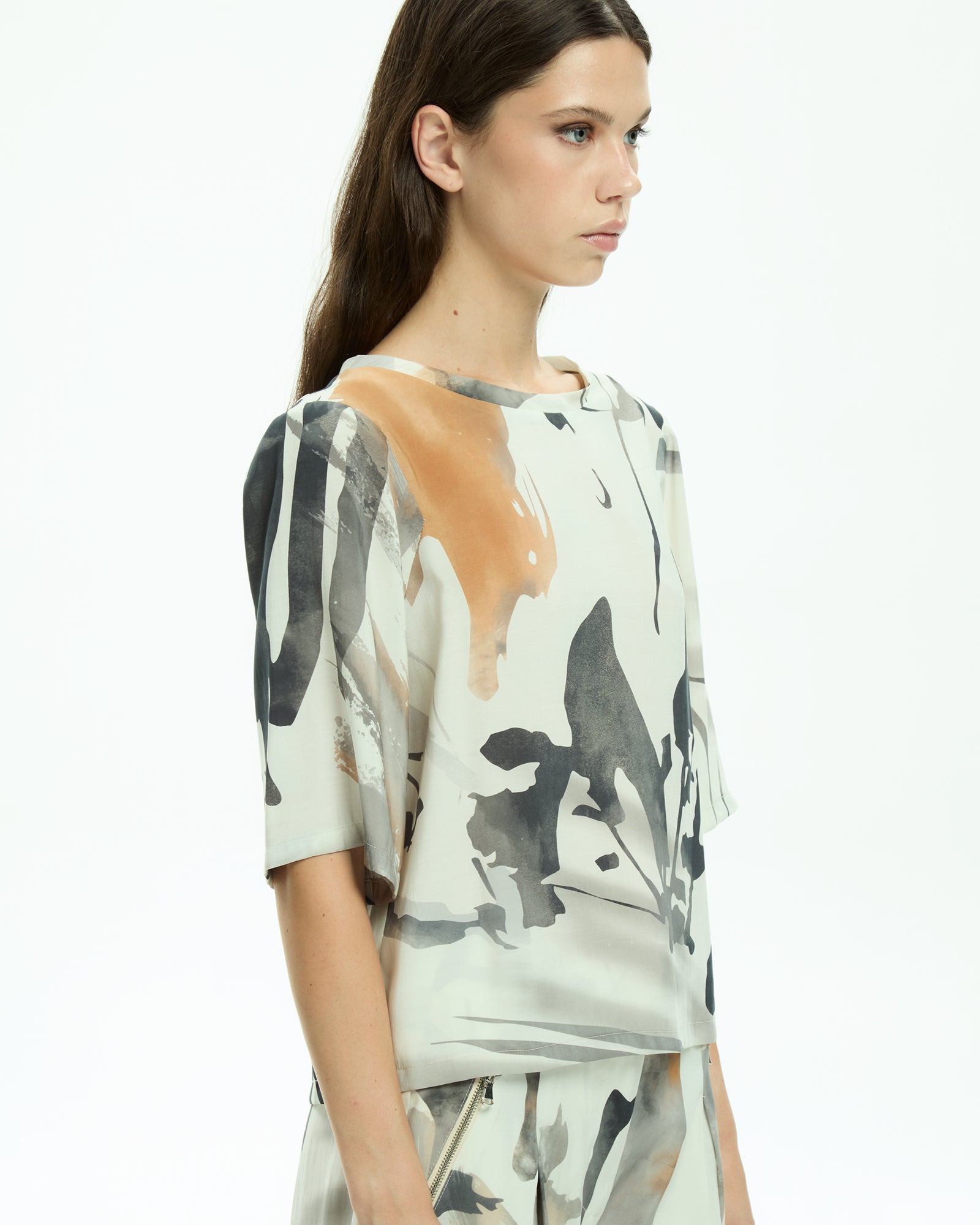 MLO Blusa con stampa astratta  MULTICOLOR