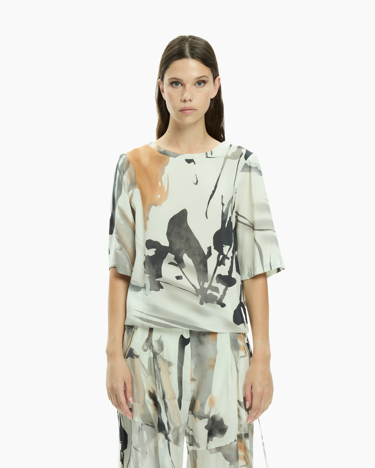 MLO Blusa con stampa astratta  MULTICOLOR