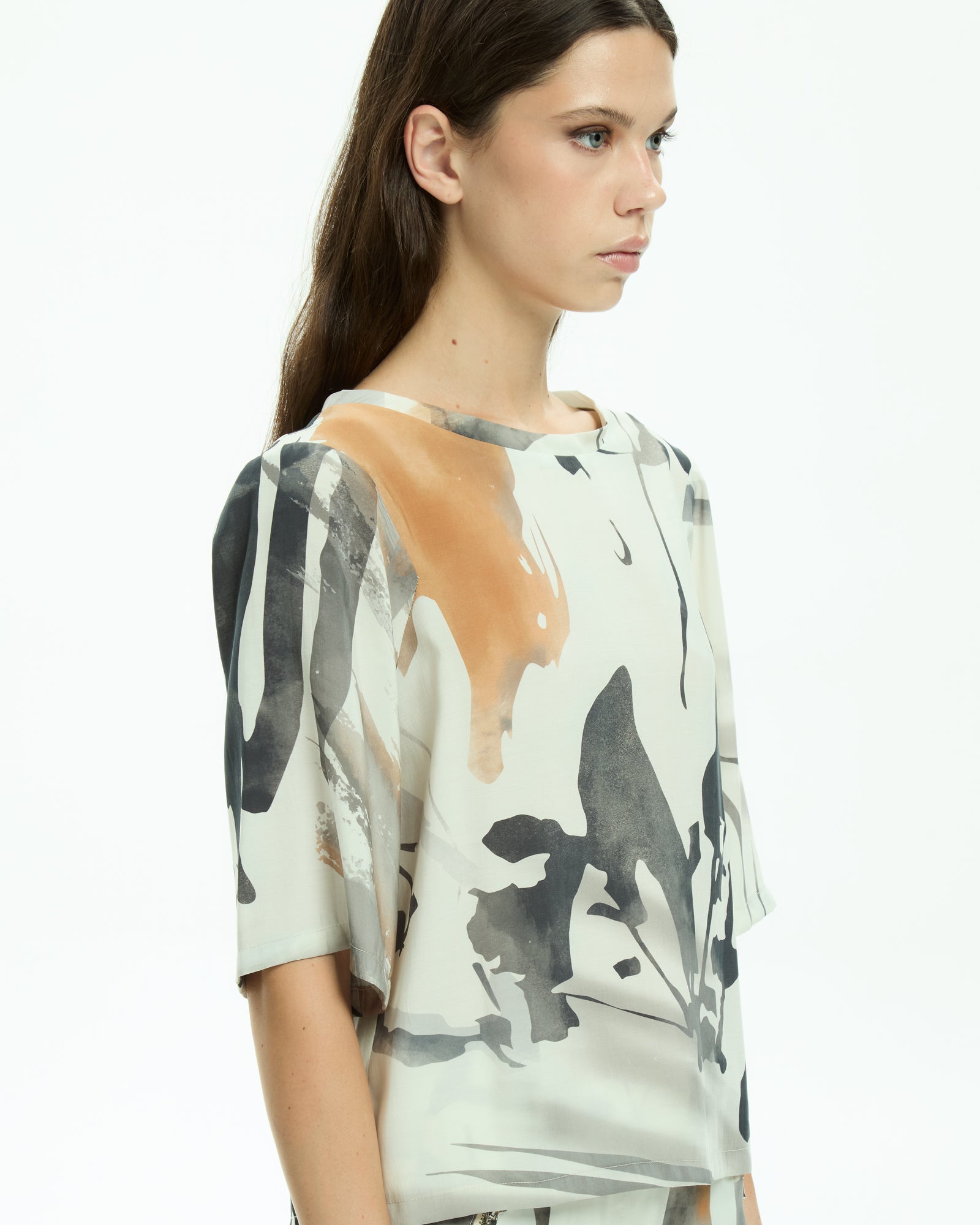 MLO Blusa con stampa astratta  MULTICOLOR