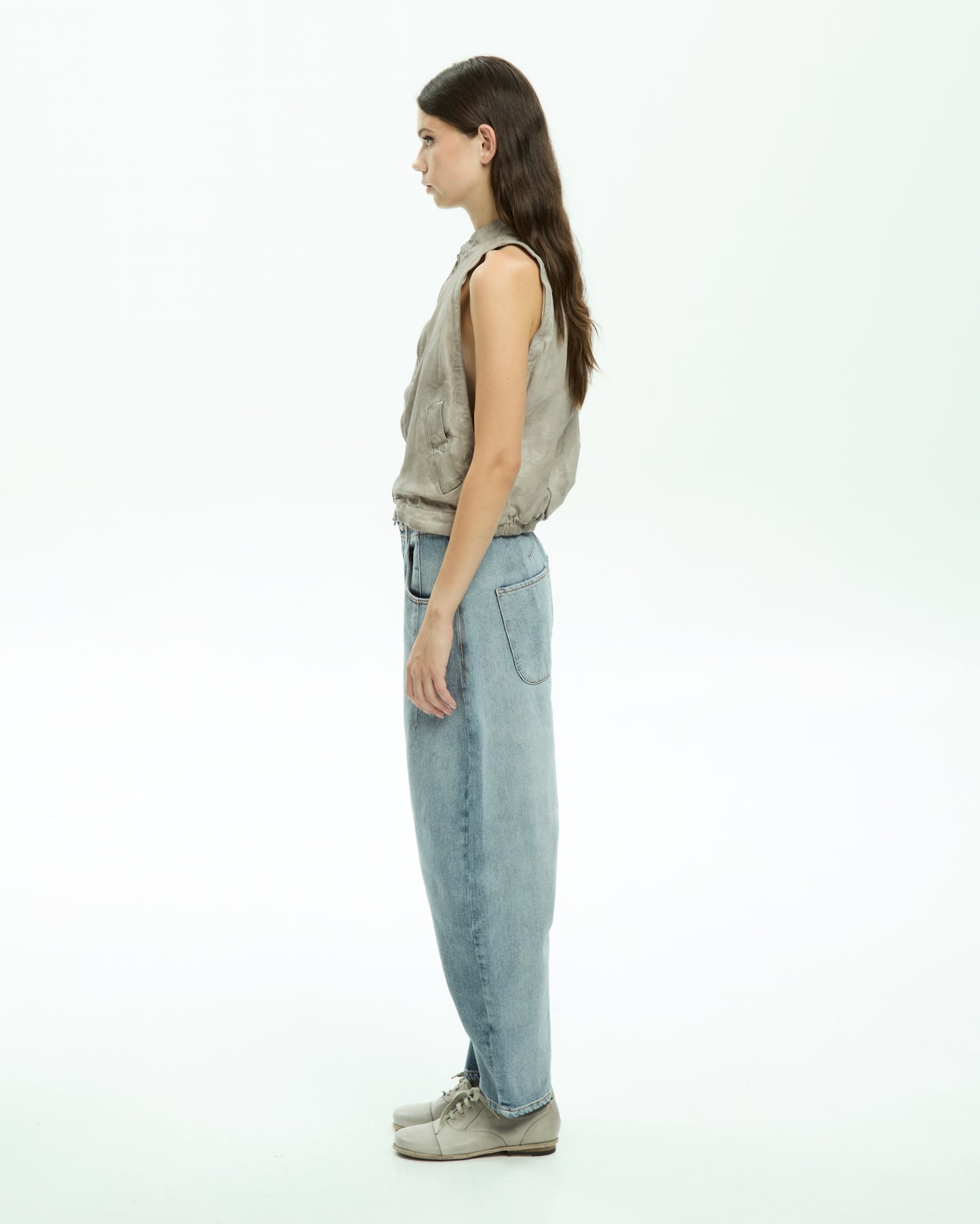 MLO Gilet smanicato con zip  GRIGIO