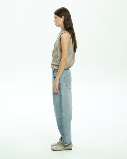 MLO Gilet smanicato con zip  GRIGIO