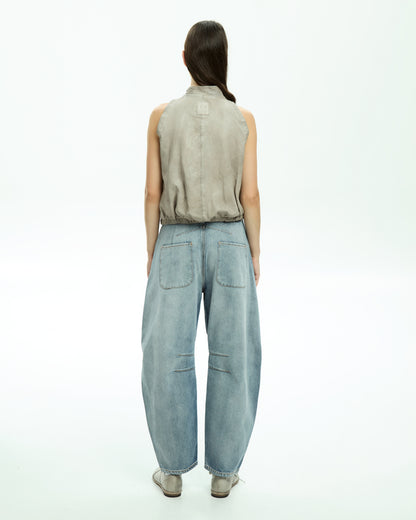MLO Gilet smanicato con zip  GRIGIO